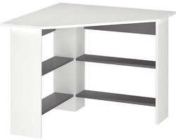Hoekbureau 90 x 90 cm in Wit/Antraciet - Ruimtebesparend en Ergonomisch