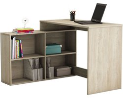 Hoekbureau Coralie-Shannon eik - CBA - Hoekbureaus - Bruin - Melamine; Spaanplaat - Hoekbureaus -