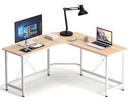 Hoekbureau L-vorm 150 cm - gaming - computertafel - groot bureau - werktafel - kantoortafel - thuiskantoor - werkstation LD-Z01-MO-SH Hoekbureau