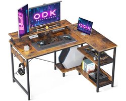 Hoekbureau met Opbergruimte - Duurzaam en Robuust - 1 stuk - Zwart