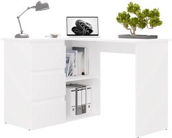 Hoekbureau nice wit 3 lades links Wit