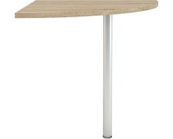 Hoekbureau Prima 80x80cm Eikenlook/Grijs - Giga Living