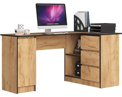 Hoekbureau Rechts B20 / Computerbureau / Computer Tafel / Bureautafel Rechts / Craft Eik / 155 x 77 x 85 cm