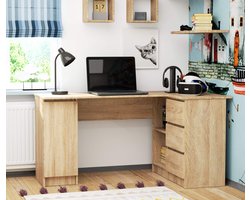 Hoekbureau Rechts B20 / Computerbureau / Computer Tafel / Bureautafel Rechts / Sonoma Eik / 155 x 77 x 85 cm