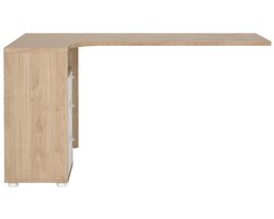 Hoekbureau Sign top met Kastje Hickory/Wit - Giga Living