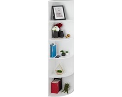 hoekkast - 5 vakken - 180 x 57 x 40 cm - staand - woonkamer, keuken en gang