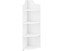 Hoekkast Bjurholm met 4 vakken kolomkast 90x28x28 cm wit