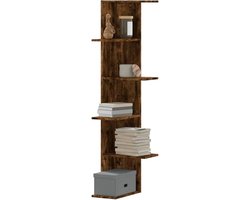 Hoekplank Muur - Wandrek - Opbergen Decoratie - Ruimtebesparend Ontwerp - 36.5 cm - Smoke Oak