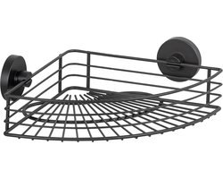 Hoekplank voor douche BARI, Vaccum-Loc, metaal, zwart, Wenko