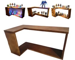 Hoekplanken - Wandrek - Display Rek - Zwevend - Hout - L-vormig - 1 Stuk - voor Slaapkamer, Badkamer, Keuken
