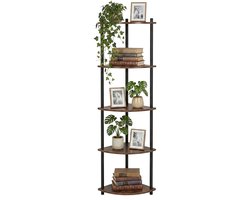 Hoekrek - 5 planken - bamboe - industrieel