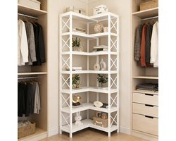 Hoekrek - Scandinavisch - Metalen Frame Boekenkast - Open Rek - Metaal - Zwart