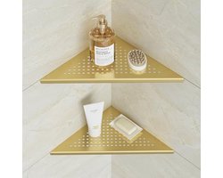 Hoekshelf Doucheruimte RVS 304 - Gele Shower Basket Set van 2 voor Badkamer en Keuken