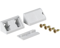 Hoekverbinders voor Kasten en Meubels - Dubbele Set met Afdekkap en Schroeven