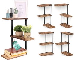 Hoekwandrek van antiek hout - vintage uitstraling - 1 stuk - hout