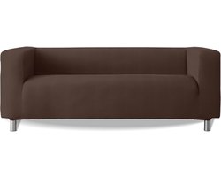 Hoes voor Bank Compatibel met IKEA Klippan met Hoge Armleuningen | Wasbare Multi-Elastische Stof | Perfecte Pasvorm | Kleur Bruin