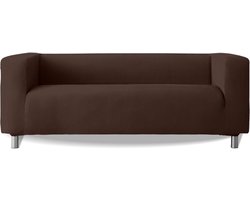 Hoes voor Bank Compatibel met IKEA Klippan met Hoge Armleuningen | Wasbare Multi-Elastische Stof | Perfecte Pasvorm | Kleur Bruin