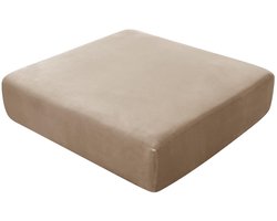 Hoes voor bankkussen - stretchfluweel - 1-zits - zand