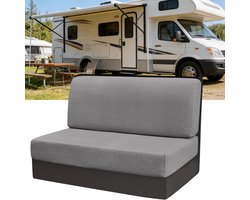 Hoes voor camperbank, 2 stuks (1 set) Caravan bank zitting kussenhoes Stretch Jacquard RV stoelhoezen Camper Loveseat Bank Meubelprotector Wasbare Kussen Beschermhoezen voor Aanhangwagens