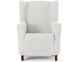 Hoes voor fauteuil - Oorfauteuil - Stoelhoes - Beschermhoes - Stoel vernieuwen - Bi-elastische stof - Universeel - Wit