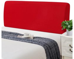 Hoes voor het hoofdbord van het bed, rekbaar, wasbaar, verdikt, spandex, all-inclusive stofdicht, hoofdbordhoes voor tweepersoonsbed, eenpersoonsbed, bed, hoofdbordbekleding (120-140 cm, rood)