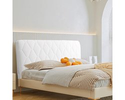 Hoes voor hoofdeinde van bed, bekleding voor hoofdbord, stofdicht, gewatteerd en doorgestikt, effen katoen