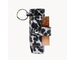 Hoes voor IQOS iLuma ONE | Leopard zwart wit | inclusief hoesje voor pakje Terea