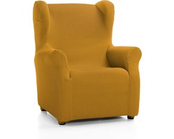 Hoes voor Oorfauteuil - Elastische Stoelovertrek voor Wingback Stoelen - Mosterd