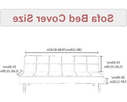Hoes voor slaapbank - Bankovertrek Futon hoes - Meubels beschermen - Antislip met elastische band - 180-210 cm lengte