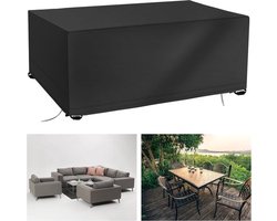 hoes voor tuinmeubelen - 180 x 120 x 74 cm - voor rotan kubusset - heavy-duty 420D Oxford-stof - voor terras- en tuinset met tafel en stoelen - bescherming voor buiten - tuinaccessoires