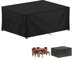 Hoes voor tuinmeubelen, waterdichte beschermhoes, tuinmeubelen, uv-zeildoek voor tuintafels, terrasmeubilair, robuuste 420D Oxford buitenhoes voor meubelsets, 230 x 130