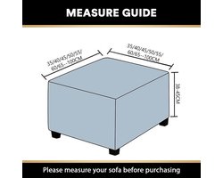Hoes voor Vierkante of Rechthoekige Poef en Ottomaan - Beschermhoes met Elastische Bodem