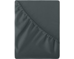 Hoeslaken 160 x 200 cm grijs van microvezel - zacht boxspringbed hoeslaken 160 x 200 cm antraciet - matrashoogte 40 cm voor waterbed dekbedovertrek 160x200