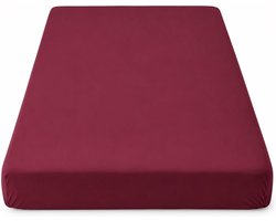 Hoeslaken met rubber, geborstelde microvezel, lakens voor bedden van 90, 105, 135, 150 en 180 cm (kastanjebruin, bed 105 x 200 cm, hoeslaken) (kastanjebruin, 90 cm)