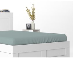 Hoeslaken Satijn 90x200cm Mint Green - 100% Katoen
