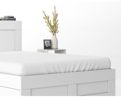 Hoeslaken Satijn 90x200cm Wit - 100% Katoen