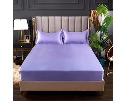 Hoeslaken Satijn Zijde - Matras Cover - Comfortabel Slapen - Ademend Zacht Materiaal - 120x200cm - Effengeverfd