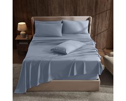 Hoeslakens met Extra Diepe Hoeken voor Dikke Matrassen - 6-Delig - Steenblauw