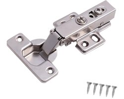 Hoexs - Voorliggend Softclose Scharnier 110° – Kastscharnier met demping – Potmaat 35 mm – Klikscharnier voor keuken & meubels