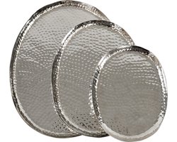 Hoff Interieur - Dienbladen - Zilver - Set van 3
