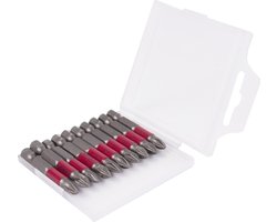 Hofftech Bitset - S2 Staal - PZ2 - 50 mm - 10 stuks - Anti-slip