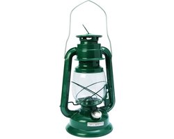 Hofftech Stormlantaarn - 30 cm - Groen - olielamp petroleumlamp olie lamp stormlamp (excl. lampolie)