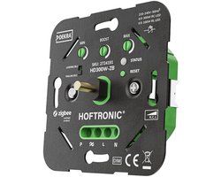 HOFTRONIC - LED Dimmer - Smart WiFi - HD300W - Fase Afsnijding (RC) & Fase Aansnijding (RL) - Zigbee - Inbouw - Enkel - 0.5 - 300 Watt - Werkt met alle Zigbee systemen - Universeel inbouwen