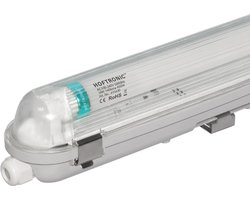 HOFTRONIC - LED TL Armatuur 150cm - IP65 Waterdicht - T8 fitting voetjes (G13) - Koppelbaar - 25W 3500lm - Vervangt 90 Watt - 4000K neutraal wit licht - LED TL lamp - incl. LED TL buis - Flikkervrij
