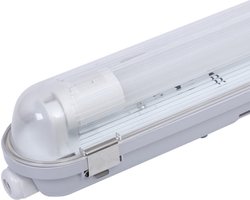 HOFTRONIC - LED TL armatuur 60cm - LED - Waterdicht - Flikkervrij - Koppelbaar - 9 Watt - 990 lumen - 110 lm/W - 230V - 6000K Daglicht wit - TL armatuur voor werkplaatsen, garages, bedrijfshallen en magazijnen
