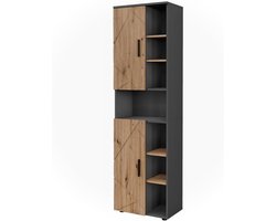 Hoge Badkamerkast met 2 deuren, Smal en Stijlvol