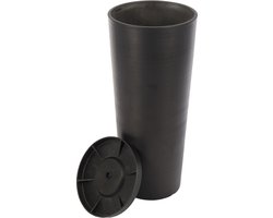 Hoge bloempot - Opening Ø33 - Incl. Verhoging - Ronde hoge Bloempot - Breukbestendig - Binnen & Buiten - Planten pot - Zwart