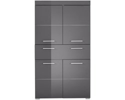 Hoge kast Amanda | 73 x 31 x 130 cm | Melamine | Agave Grey