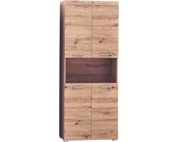 Hoge kast Amanda/Mando | 73 x 31 x 190 cm | Espen-eiken kleur
