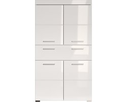 Hoge kast Amanda/Mando/Bea | 73 x 31 x 130 cm | High Glossy White
